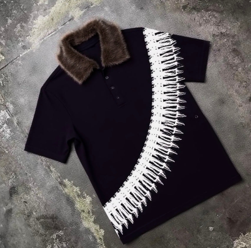 The No Evidence Fur Collar Polo