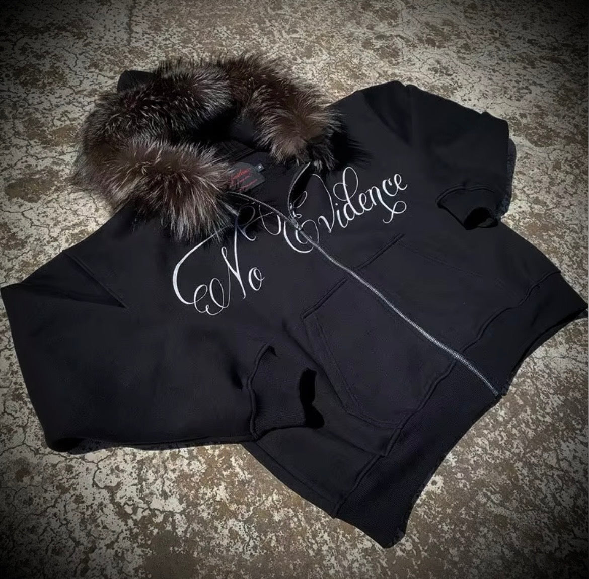 The No Evidence Fur Hood Jacket