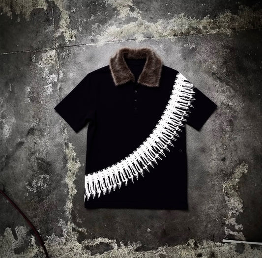 The No Evidence Fur Collar Polo